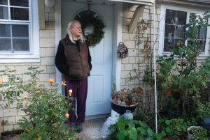 Linda in Front of her Studio